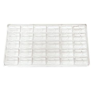 Форма для шоколада "Прямоугольник двойной" 30 ячеек 37*17*17 мм, поликарбонат, P.L. Prof