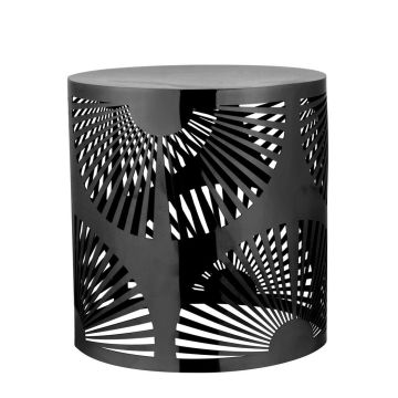 Подставка фуршетная стойка d 20 см h20 см круглая Black перфорация металл P.L. Hotelware