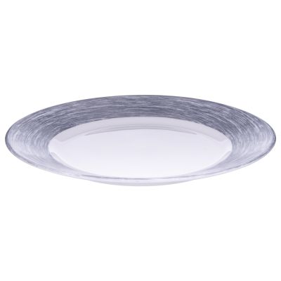 Тарелка d=254 мм. серый край Браш /1/6/24/ АКЦИЯ