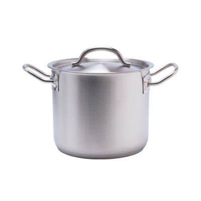 Кастрюля  2,8 л. нерж. d=18 см. h=14 см. тройное дно с крышк. (индукция) MGsteel /1/