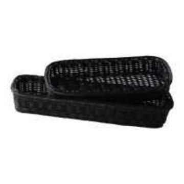 Контейнер для столовых приборов 28*11 см h5 см черный ротанг SUNNEX