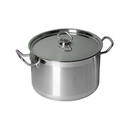 Кастрюля  7,0 л. нерж. d=26 см. h=15 см. тройное дно с крышк. (индукция) МГ (MG) /1/