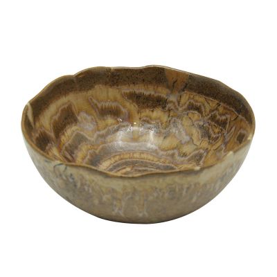 Салатник 1125 мл d 18,5/9,4 см h7,7 см Dark Brown Lava lines Frutti di Mare P.L. [1]