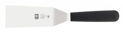 Лопатка 33 см. изогнутая раб. часть 16,5*7,5 см. нерж. с пластик. ручкой, черная Icel /1/6/