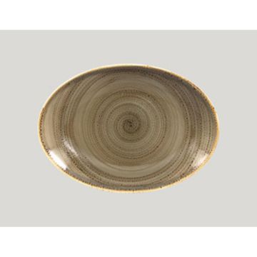 Овальная тарелка RAK Porcelain Twirl Alga 32*23 см