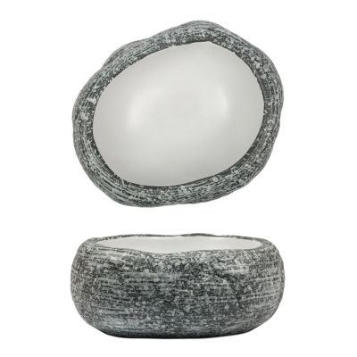 Салатник  600 мл 22,5*18,5 cм h8 cм Stone White Matt New Taiga P.L. [1]