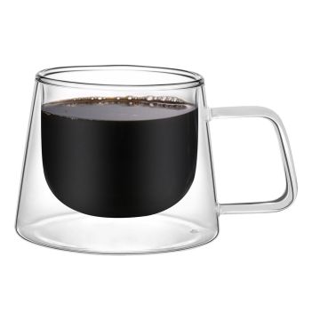 Кружка 200 мл Neo Classic Coffee прозрачная набор 2 шт. d 8 см h7,5 см термостекло P.L. [1]