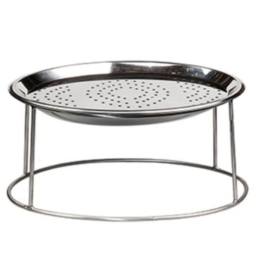 Подставка фуршетная стойка + блюдо дренаж 47,5*32 см h19 см овальная прут нерж. P.L. Proff Cuisine