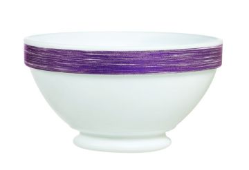 Салатник d=132 мм. 510 мл. h=74 мм. сиреневый край штабелир. Браш /1/6/