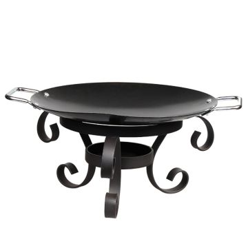 Сковорода для подачи саджа 34 см 2 ручки + подставка сталь N4722 P.L. Proff Cuisine