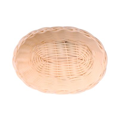 Корзина для хлеба овальная 18*12*6 см. бежевая полиротанг MGprof /1/144/ АКЦИЯ