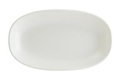 Блюдо овальное 240*140 мм. Белый Луп узкая полоска Bonna /1/12/1164/