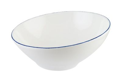Салатник d=180 мм. 450 мл. h=50/82 мм. скошенный край Ретро синий край, форма Ванто Bonna /1/6/516/
