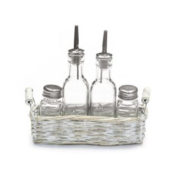 Набор для специй 4 предмета в плетеной подставке 22,5*7,8*5,5/19 см P.L. Proff Cuisine