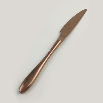 Нож столовый 23,5 см матовый цвет светлая медь PVD Alessi-Copper P.L. [12]