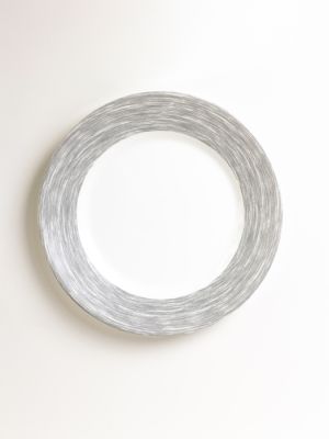 Тарелка d=254 мм. серый край Браш /1/6/24/ АКЦИЯ