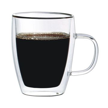 Кружка 270 мл Classic прозрачная набор 2 шт. d 8,5 см h11 см термостекло P.L. [1]