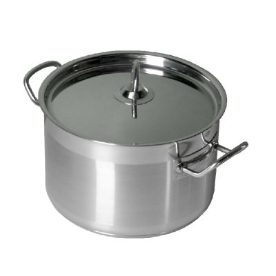Кастрюля  3,0 л. нерж. d=20 см. h=10 см.тройное дно с крышк. (индукция) МГ (MG) /1/