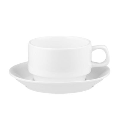 Чайная пара 250 мл белая d 9,5 см h6,2 см фарфор Stackable P.L. Proff Cuisine [4]