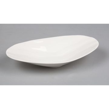 Блюдо для подачи d 26 см Asymmetry белое фарфор P.L. Proff Cuisine [4]