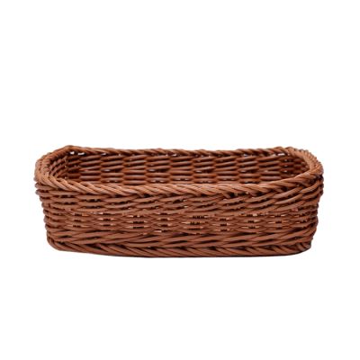 Корзина для хлеба прямоуг. 24,5*17*6 см. коричневая полиротанг MGprof /1/50/ АКЦИЯ