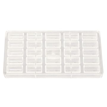 Форма для шоколада "Прямоугольник" 25 ячеек 39*18*15 мм, поликарбонат, P.L. Proff Cuisin