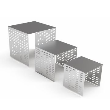 Подставка фуршетная стойка 25,5*25,5 см h25,5 см П квадрат перфорация нерж. P.L. Hotelware