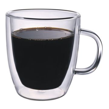 Кружка 120 мл Classic Coffee прозрачная набор 2 шт. d 6,5 см h7,5 см термостекло P.L. [1]