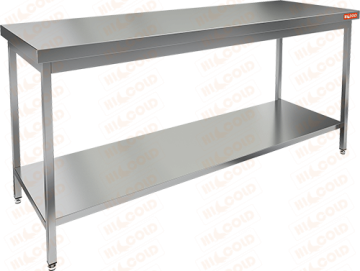 СТОЛ нержавеющий разделочный центральный с полкой HICOLD НСО-17/6П 289041