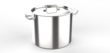 Котел 40 л. нерж. d=40 см. h=32,5 см. тройное дно с крышк. (индукция) MGsteel /1/