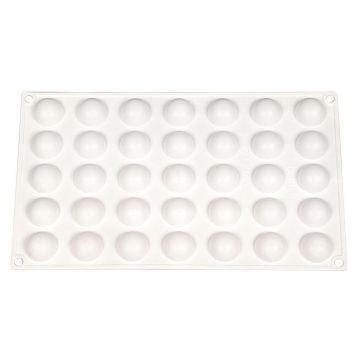 Форма кондитерская "Микро полусфера" 35 ячеек 27*27*10 мм силикон P.L.