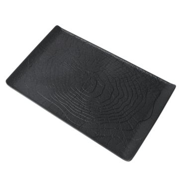 Блюдо прямоугольное 33,5*20,5 см с бортами Side Up2 Black Raw Wood P.L. Proff Cuisine [2]