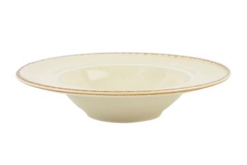 Тарелка глубокая 26 см с полями фарфор цвет желтый Seasons