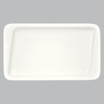 Блюдо прямоугольное 36*21 см со смещенным дном Asymmetry белое фарфор P.L. Proff Cuisine [1]