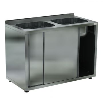 Ванна моечная цельнотянутая закрытая двухсекционная ВМЦЗ/2-140/70 Кобо