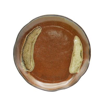 Тарелка d 22,5 см h2,1 см Dark Brown Crumbs Stone Frutti di Mare P.L. [1]