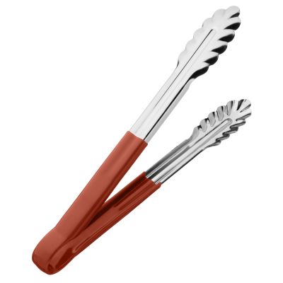 Щипцы универсальные 30 см. нерж. красная ручка MGSsteel /1/120/