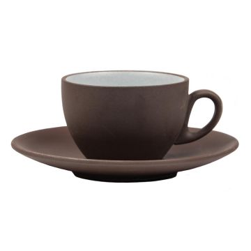 Чайная пара 200 мл d 9 см h6 см White Matt New Brown Taiga P.L. Proff Cuisine [6]