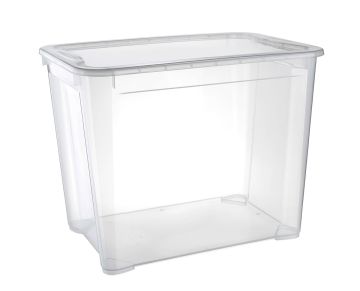 Контейнер 70 л 555х390х435 мм с крышкой прозрачный, ПП [433204601]