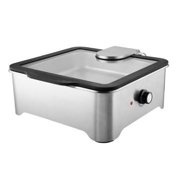 Мармит электрический 5,5 л 2/3*65 сухой нагрев без воды с откидной крышкой и окном SUNNEX