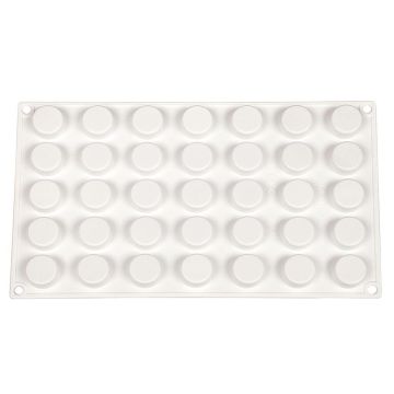 Форма кондитерская "Микро цилиндр" 35 ячеек 25*25*12 мм силикон P.L.
