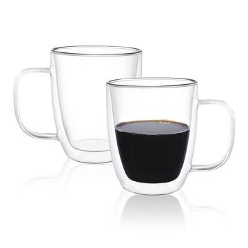 Кружка 480 мл Classic прозрачная набор 2 шт. d 10 см h12 см термостекло P.L. [1]