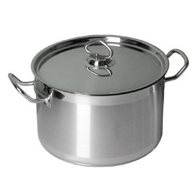 Кастрюля  9,0 л. нерж. d=27,5 см. h=17 см. тройное дно с крышк. (индукция) МГ (MG) /1/