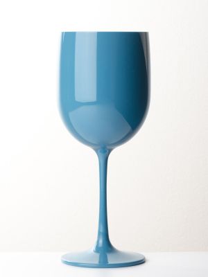 Бокал для вина, Piscine, объем 480 мл, поликарбонат, голубой
