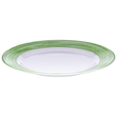 Тарелка d=254 мм. зеленый край Браш (P3948) /1/6/24/