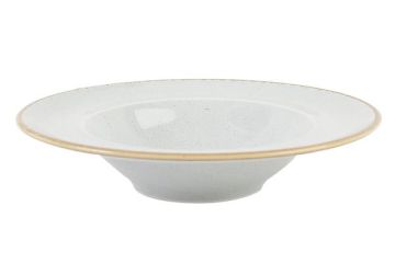 Тарелка глубокая 30 см с полями фарфор цвет серый Seasons