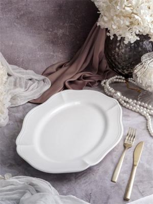 Блюдо овальное 38x26,5 см h 3,3 см, фарфор, Grazia