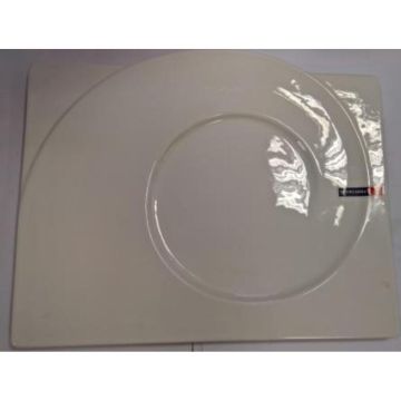 Блюдо для подачи 30,5*24,5 см Asymmetry белое фарфор P.L. Proff Cuisine [1]