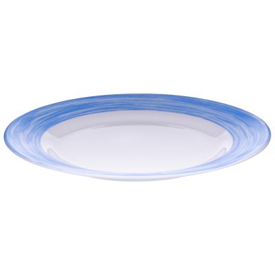 Тарелка d=254 мм. голубой край Браш /1/6/24/ АКЦИЯ