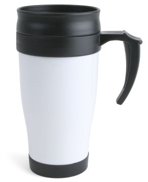 Термокружка 0.4 л белая, пластик